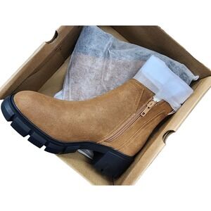 Women's Lug Sole Platform Ankle Boo Chunky  Stacked Low Heel Booties Size 5.5